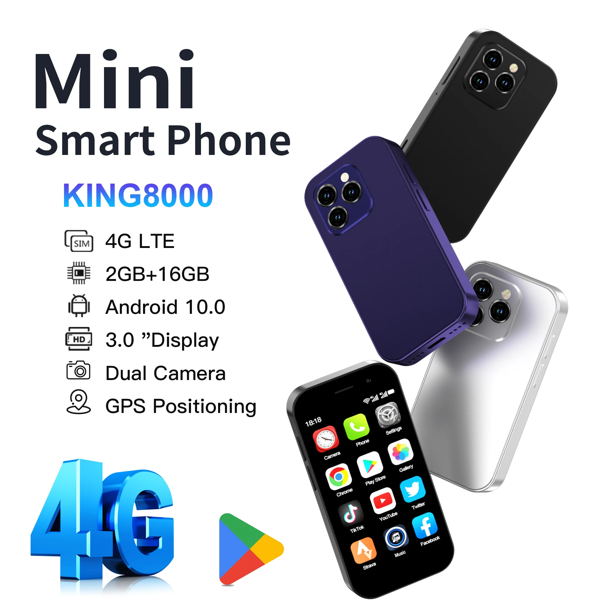 Смартфон servo king8000 mini 4g lte