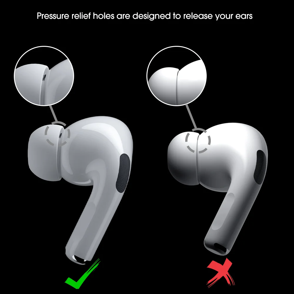 1-3 пары силиконовых наконечников для наушников apple airpods pro 1 2 - Фотография_2