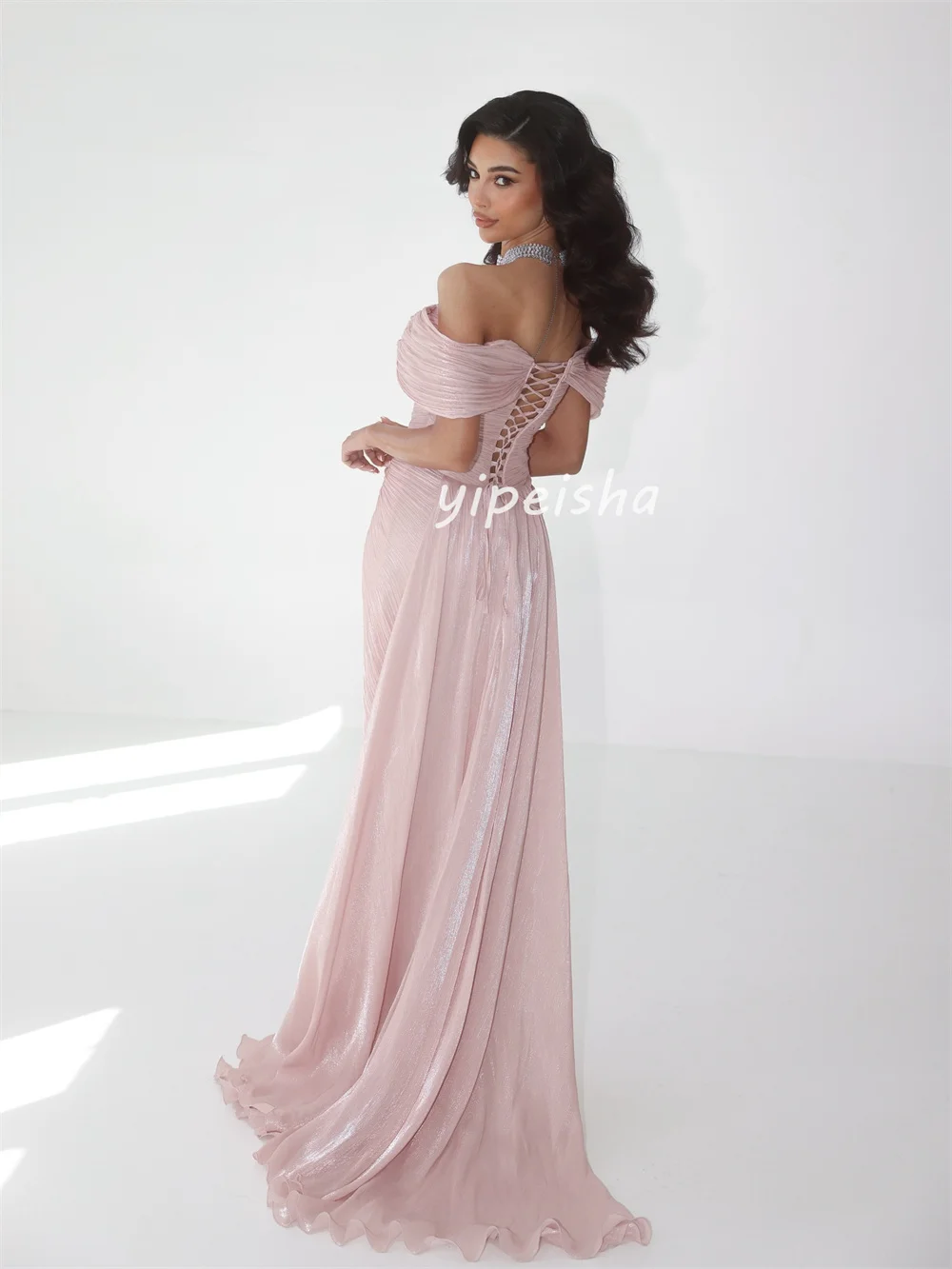 Индивидуальные одинаковые шифоновые рюши с драпировкой и бисером - Фотография_3