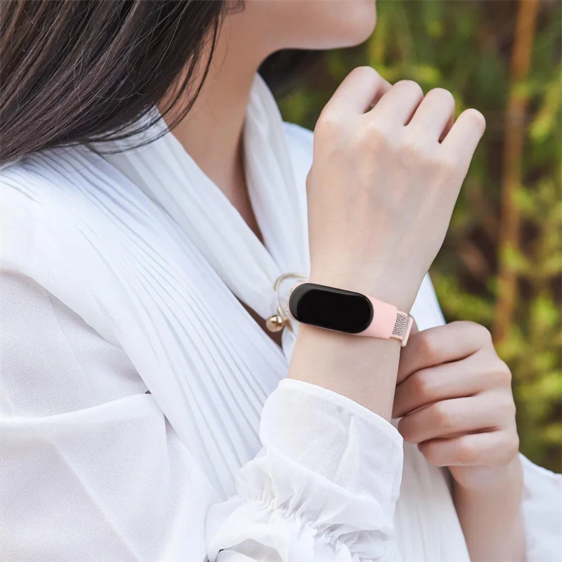 Нейлоновый ремешок с петлей для xiaomi mi band 7 - Фотография_6