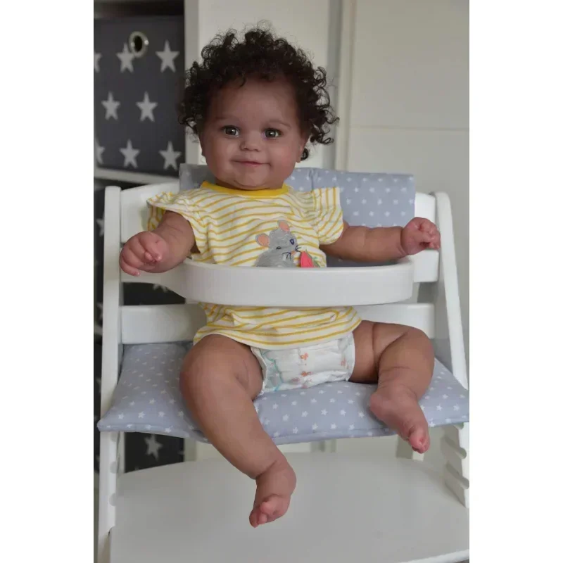 50 см мягкие гибкие куклы reborn baby с черной кожей - Фотография_6