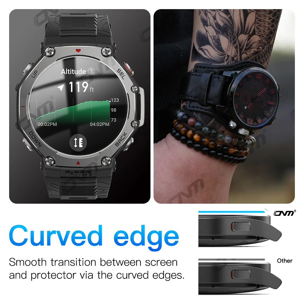 Закаленное стекло с твердостью 9h для amazfit t-rex 3 - Фотография_4