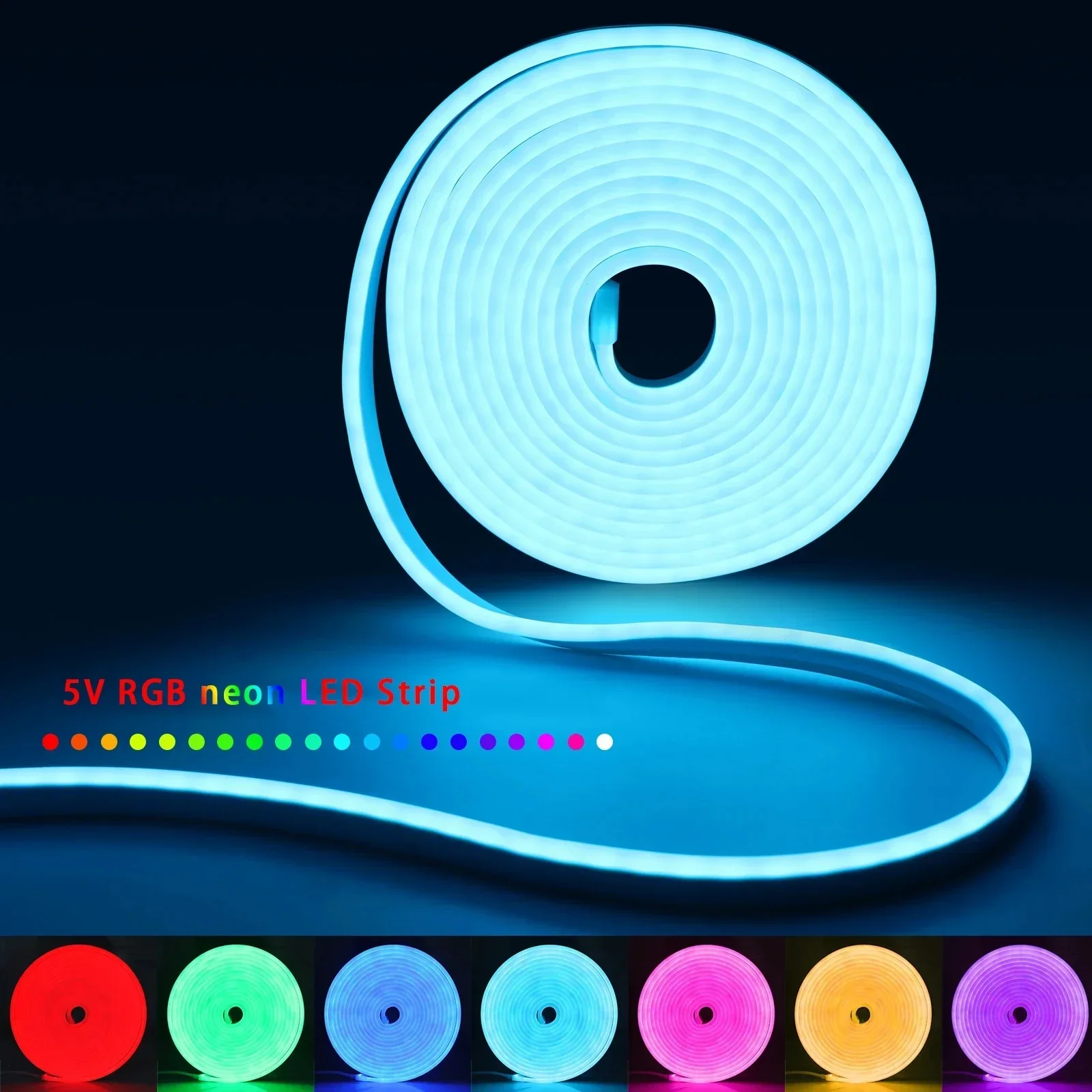 5v usb rgb неоновая светодиодная - Фотография_2