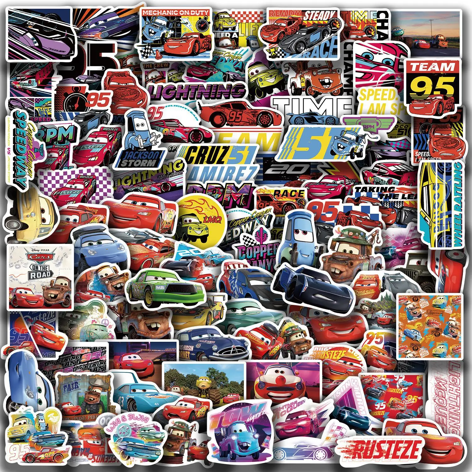 Наклейки disney cars lightning mcqueen