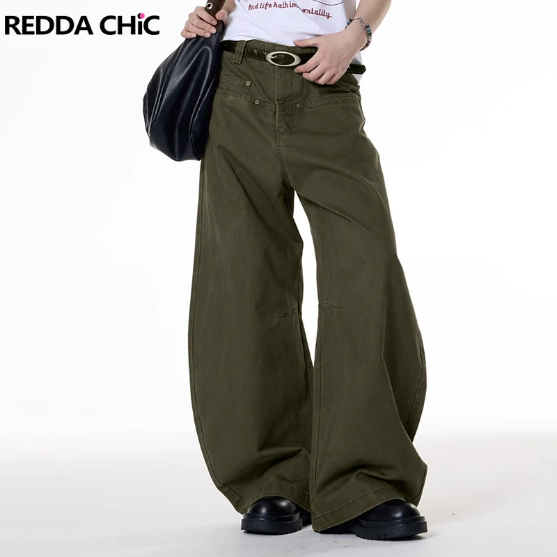 Reddachic армейские зеленые женские джинсы-карго для бойфренда