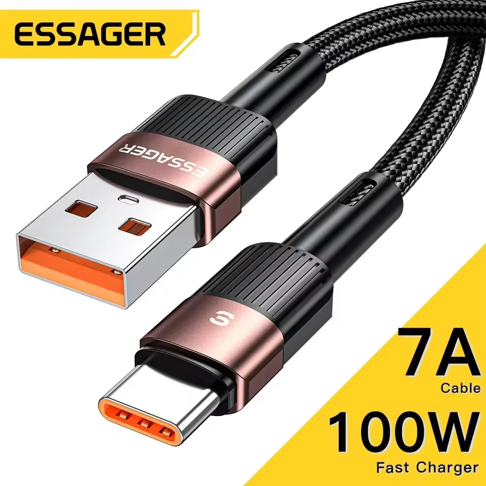 Кабель зарядный essager 7a usb type-c