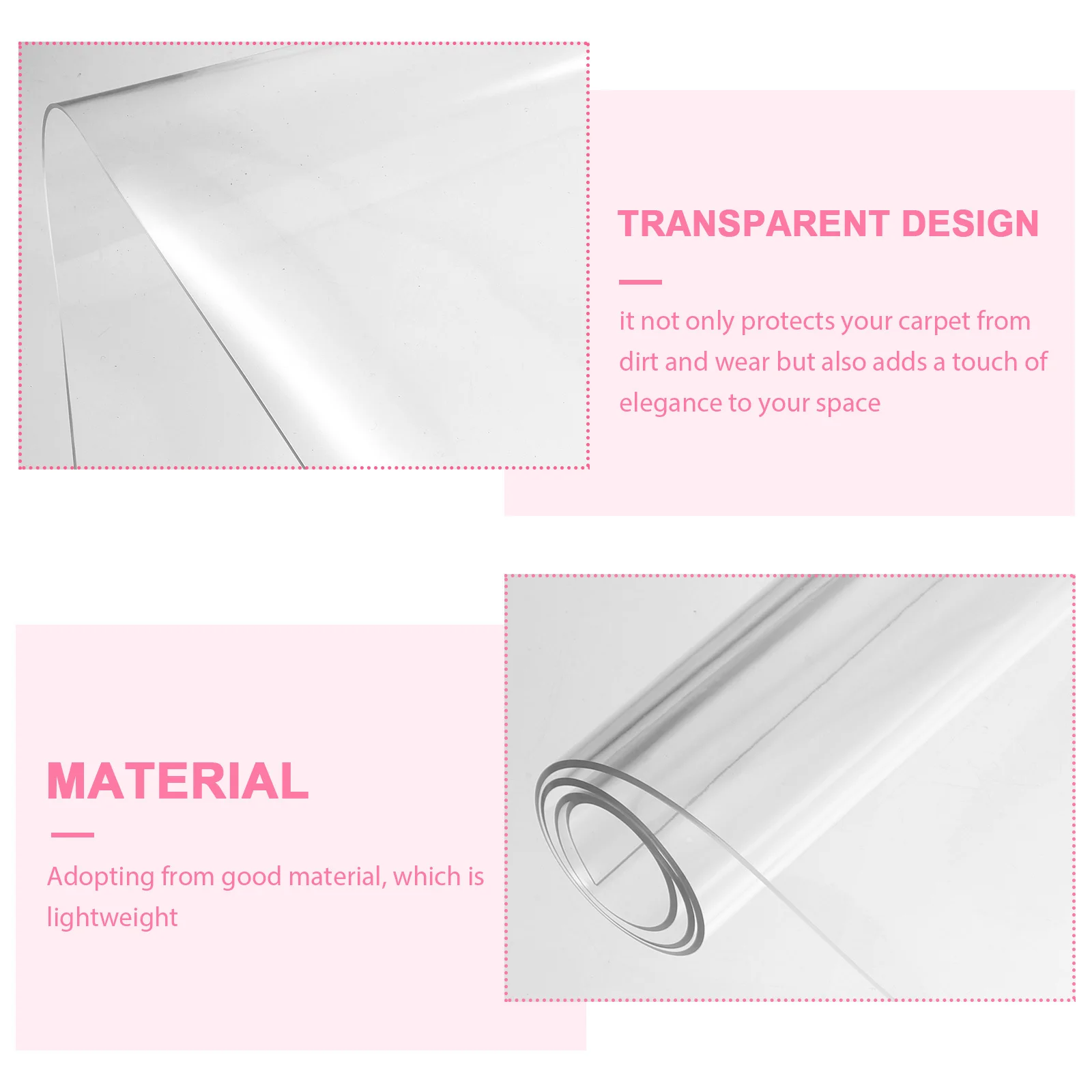 Прозрачный защитный коврик для ковров из пвх - Фотография_4