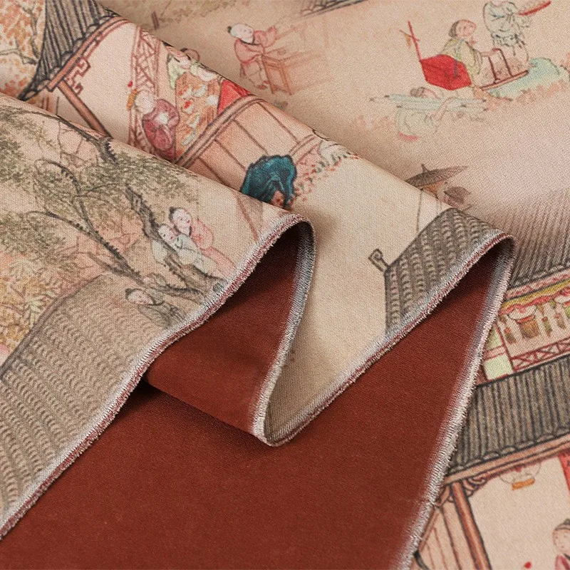 Ацетатная атласная печатная ткань для среднего и пожилого возраста