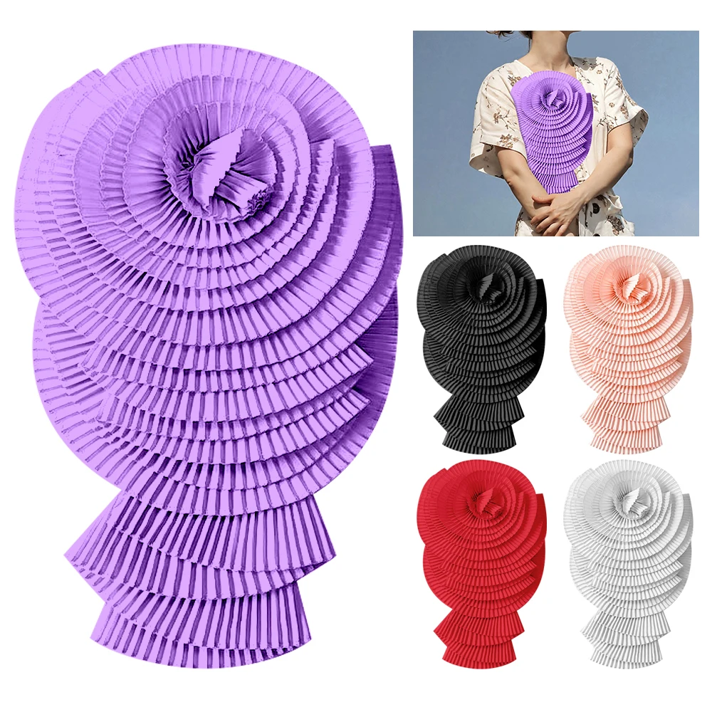 Diy sew 3d плиссированная цветочная ткань - Фотография_2