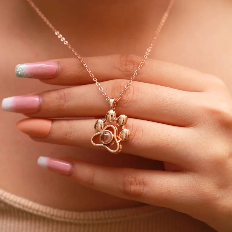 Персонализированное фотопроекционное ожерелье «я люблю тебя» - Фотография_4