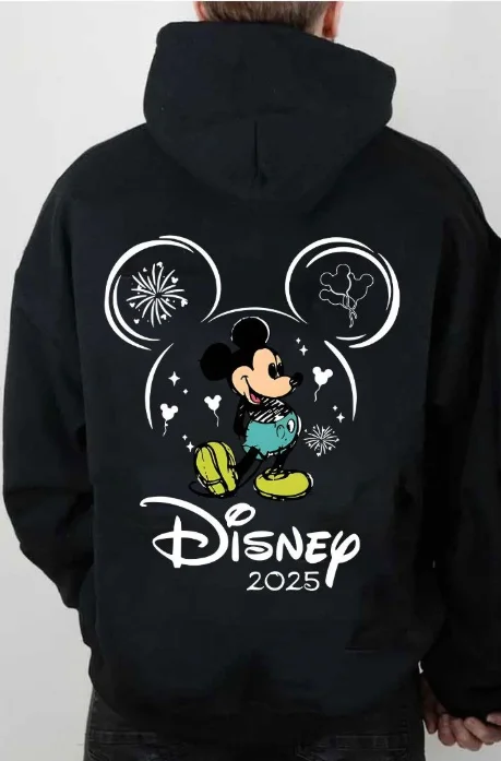 Толстовка с капюшоном для пары микки и минни диснея