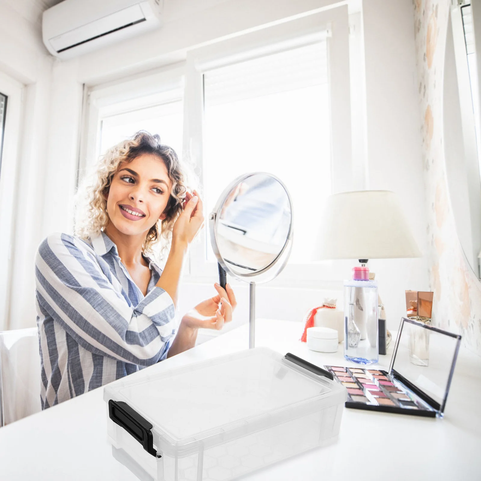 Прозрачный пластиковый пенал большой емкости - Фотография_3