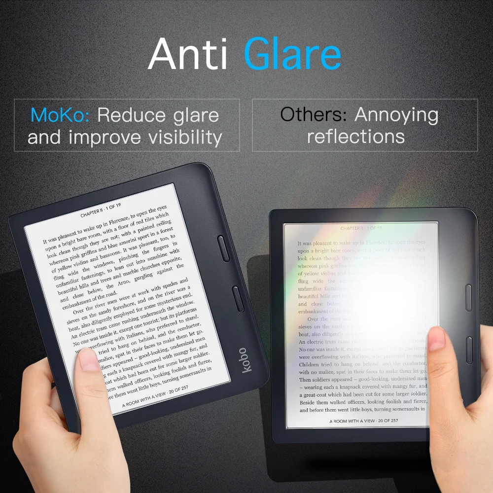 Комплект из 2 матовых защитных пленок moko подходит для kobo libra color - Фотография_6