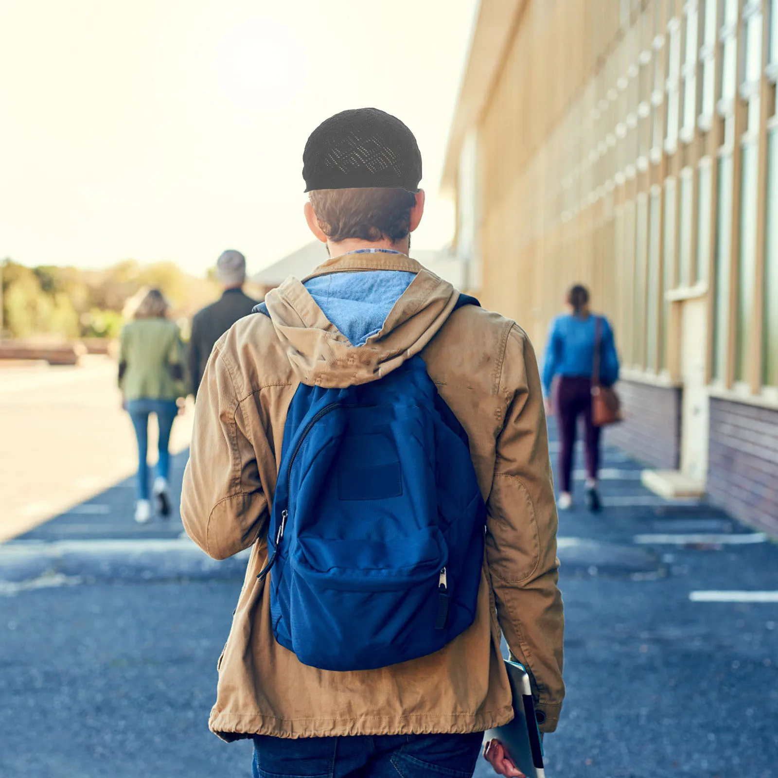 Теплая вязаная шапка унисекс - Фотография_6