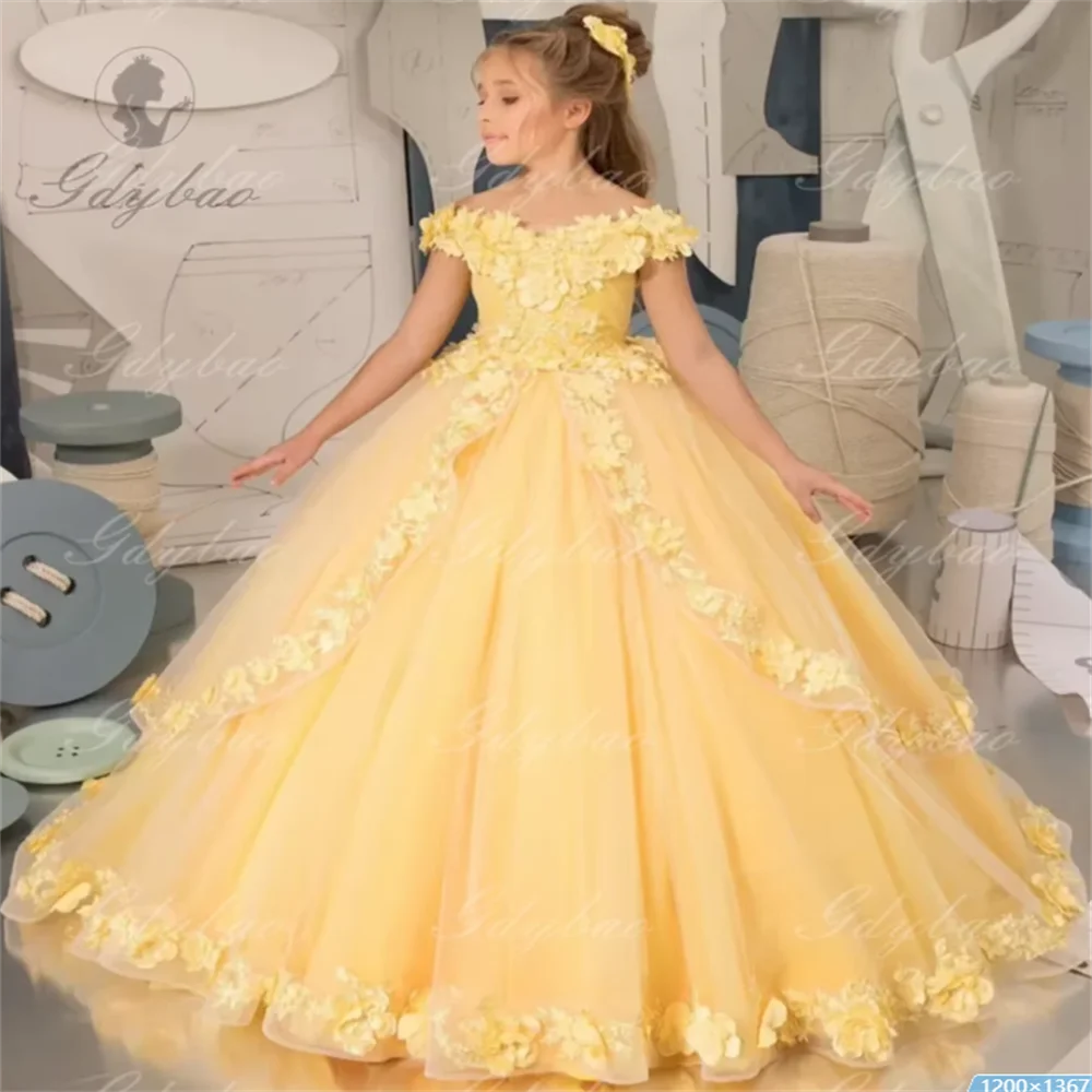 Розовое платье с цветочным узором для девочек - Фотография_2