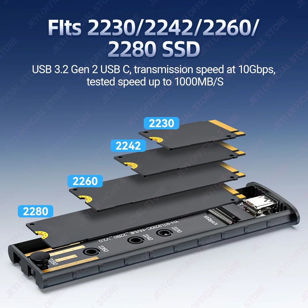Корпус jeyi m.2 ssd из алюминиевого сплава с рассеиванием тепла - Фотография_3