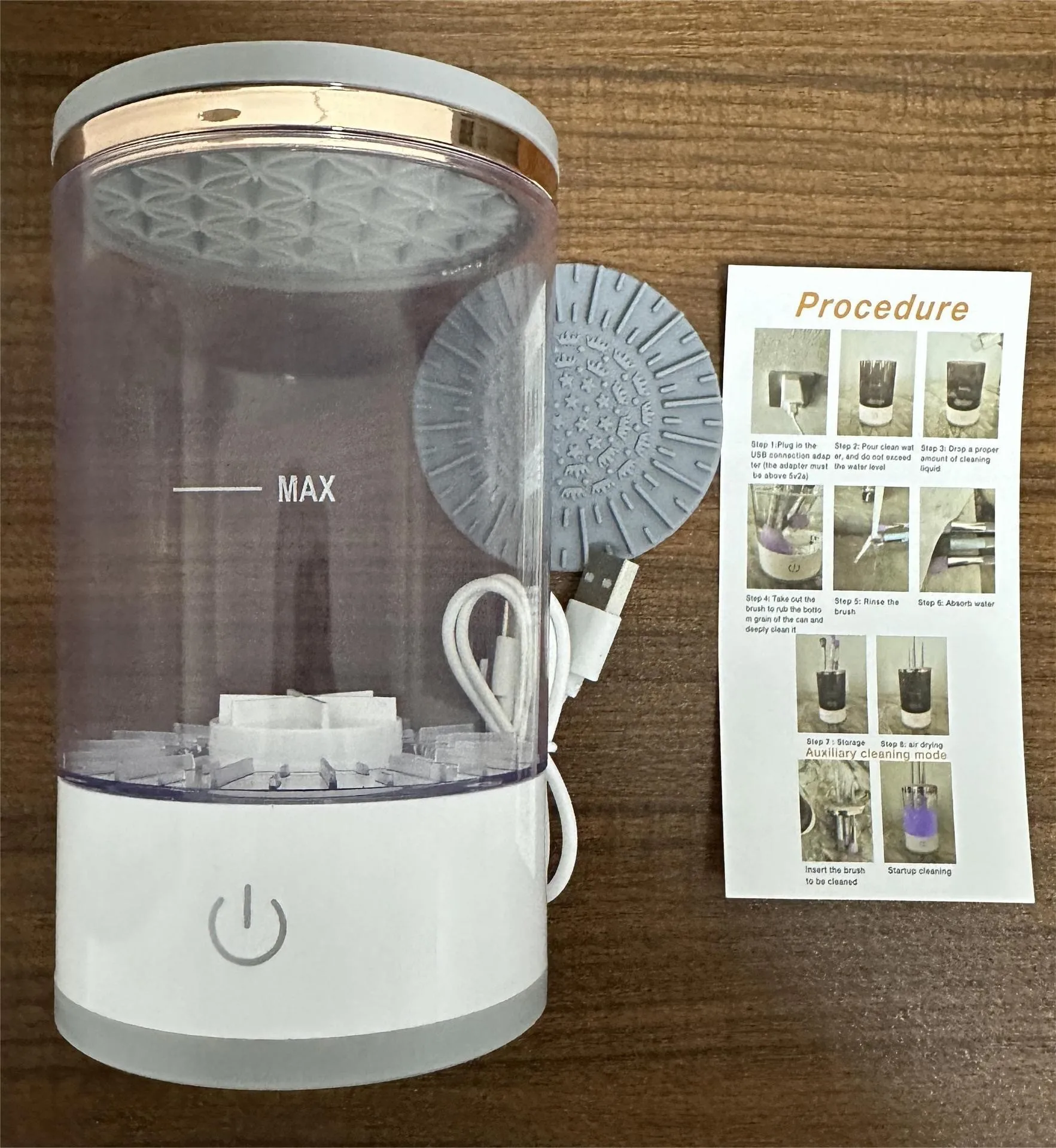 Электрический очиститель кистей для макияжа 3 в 1 - Фотография_2