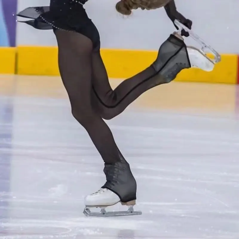 Тренировочные сетчатые колготки с цветочным катанием - Фотография_2