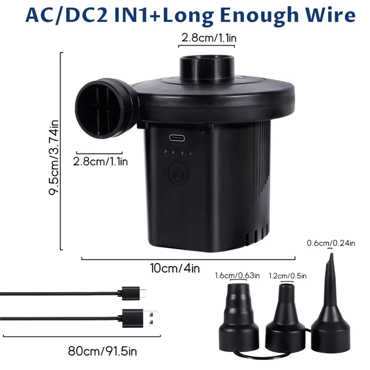 Aa25 2000 мач воздушный насос usb - Фотография_3