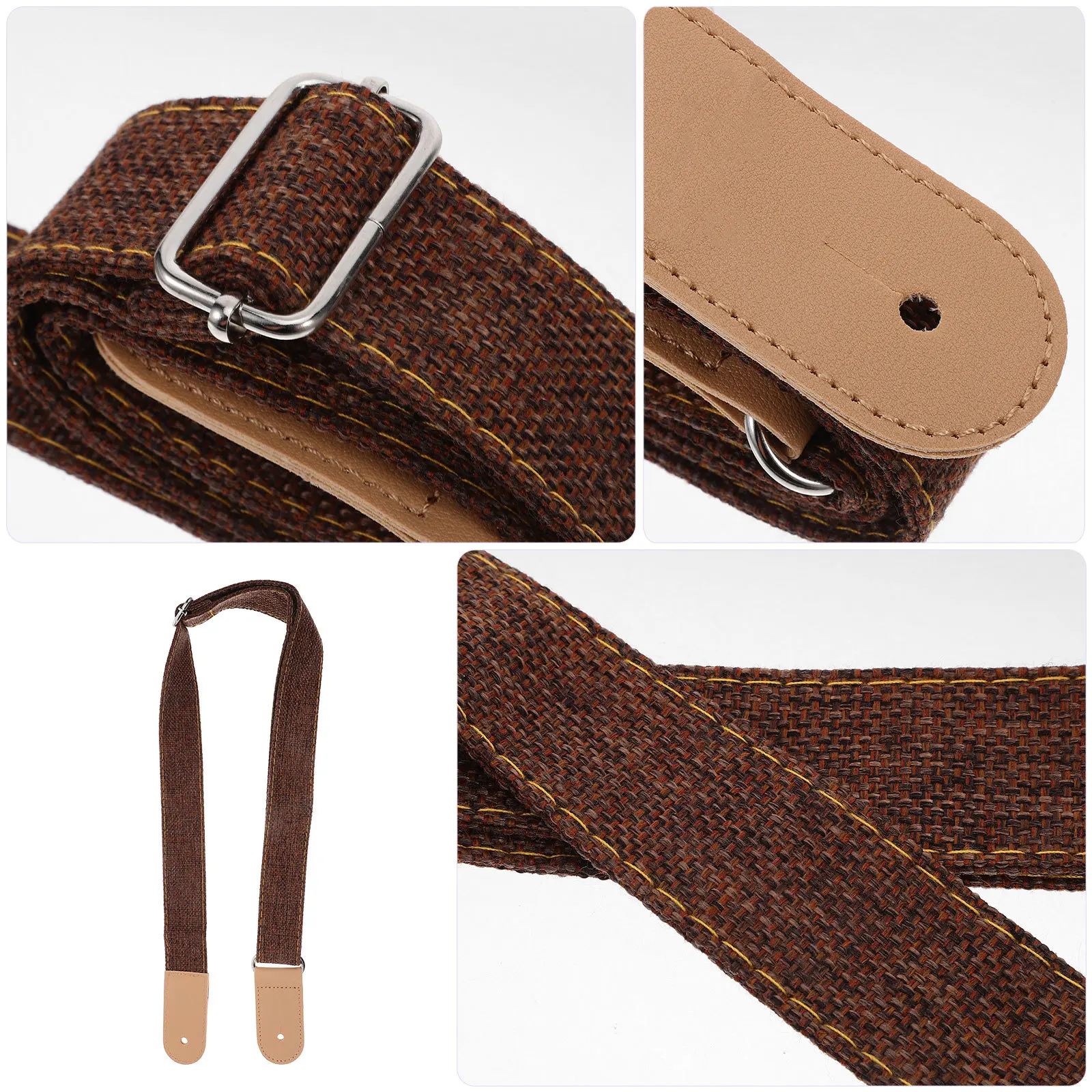 Прочный хлопковый льняной ремешок для укулеле - Фотография_3