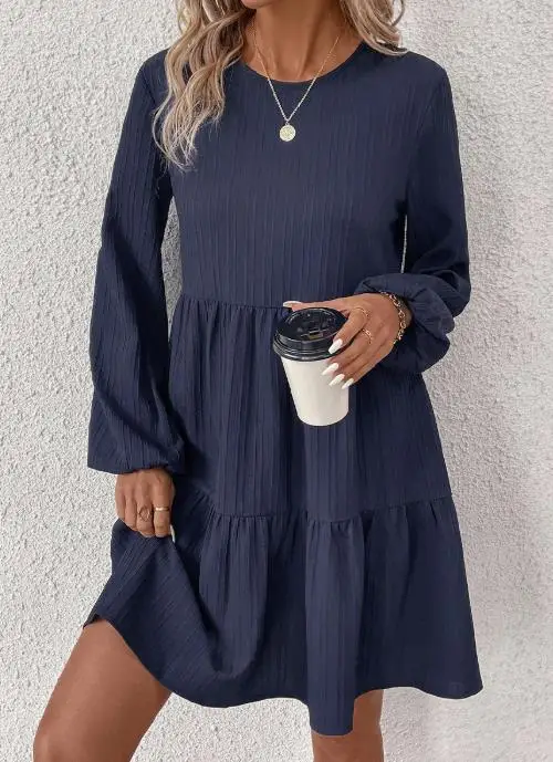 Новое осеннее платье с длинными рукавами 2024 - Фотография_2