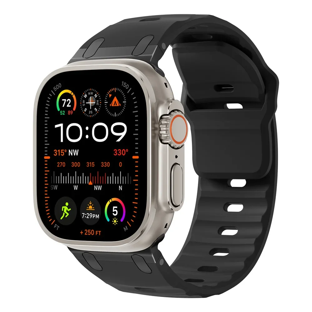Спортивный силиконовый ремешок для apple watch ultra 2 - Фотография_2