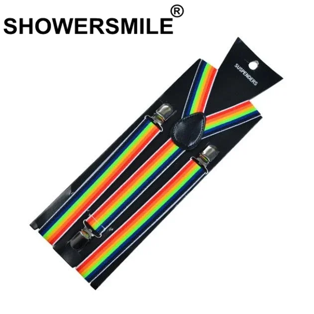 Showersmile тонкие подтяжки радужные - Фотография_5