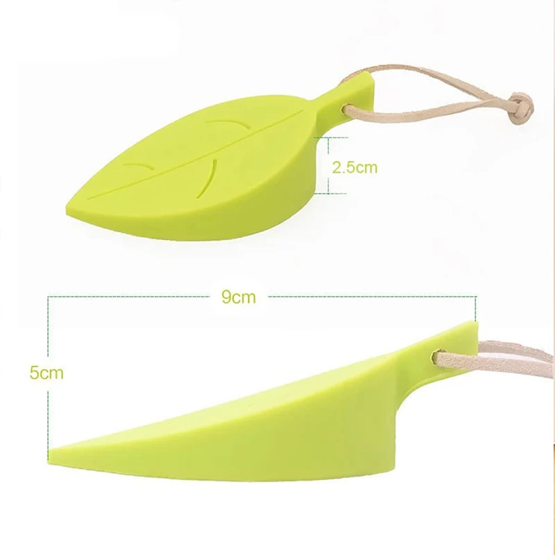 Детский 4-цветный дверной стопор с мультяшным листом - Фотография_4