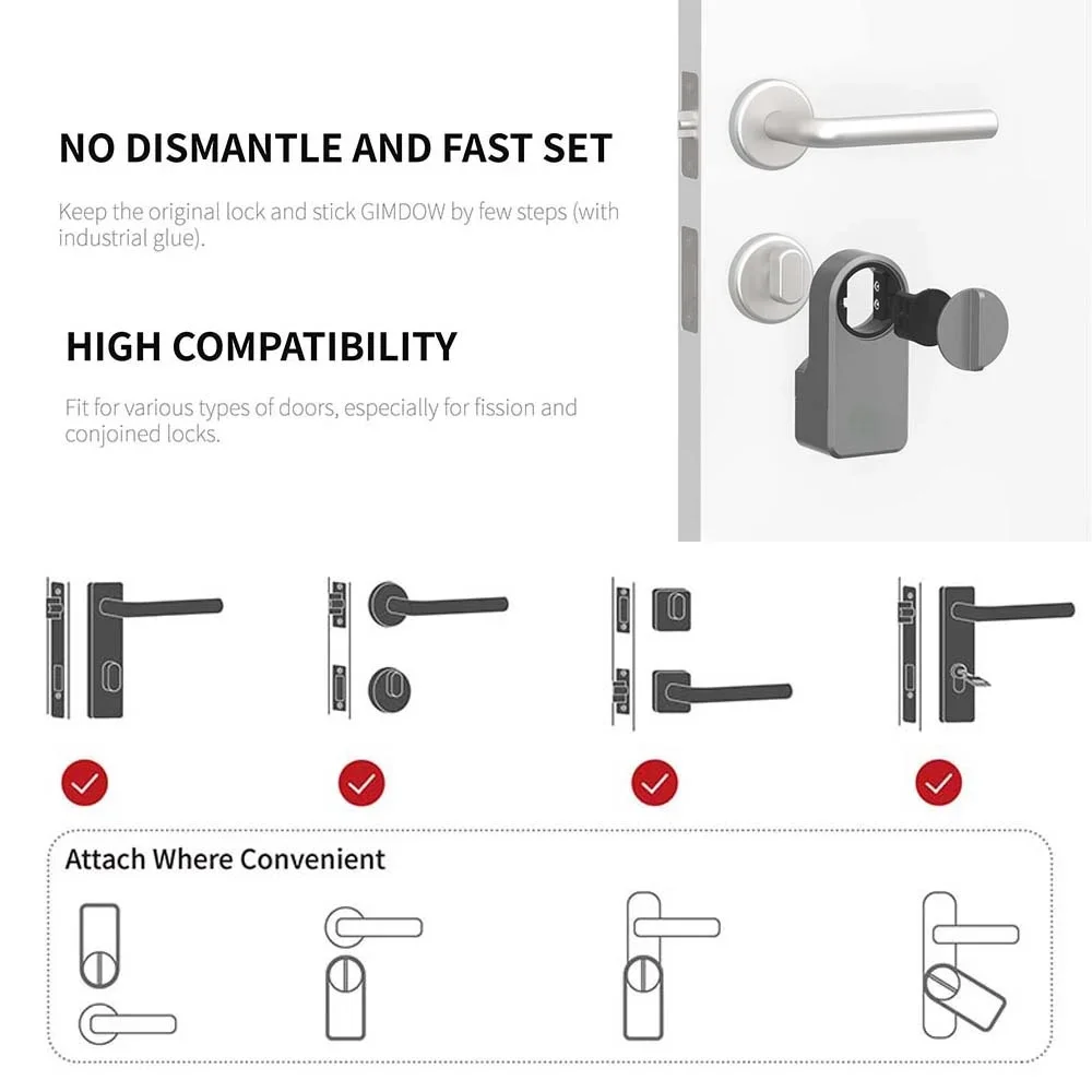 Смарт-замок gimdow с паролем - Фотография_3