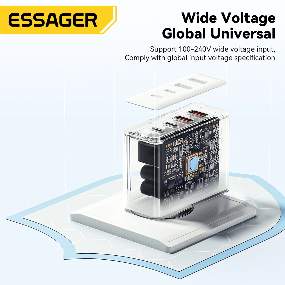 Сша/kr plug usb type c gan зарядное - Фотография_6