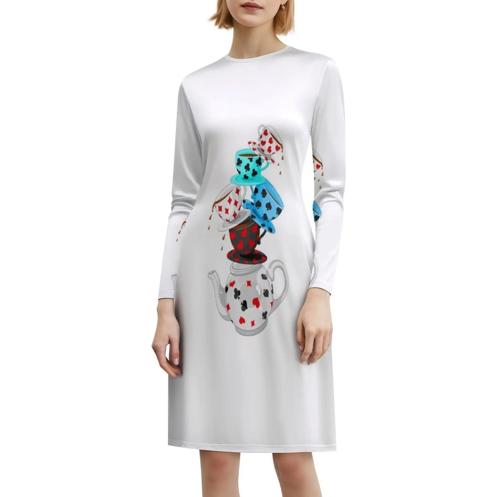 Чайные чашки, винтажное богемное платье с пышными рукавами или без рукавов - Фотография_6