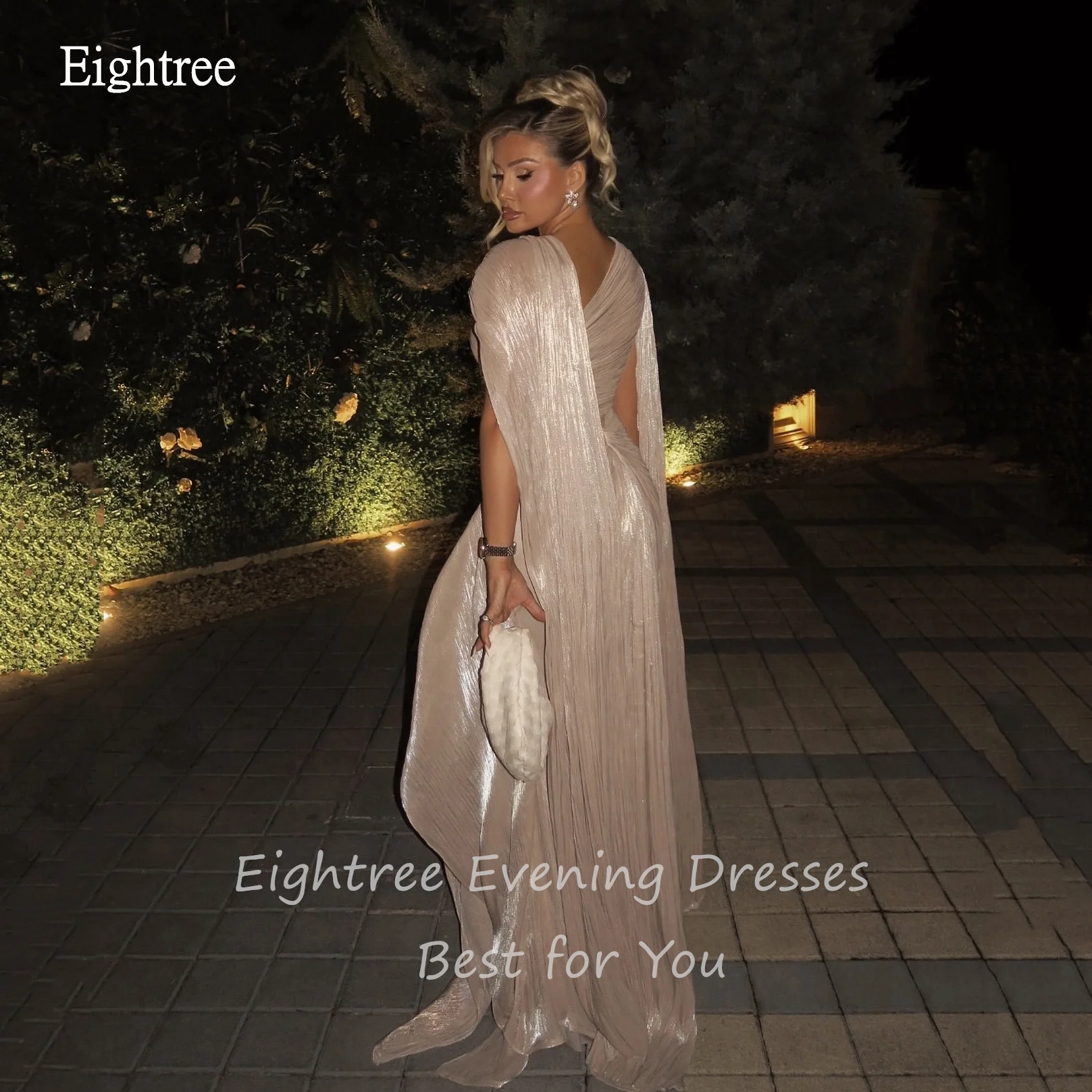 Eightree изящное платье цвета шампанского - Фотография_2