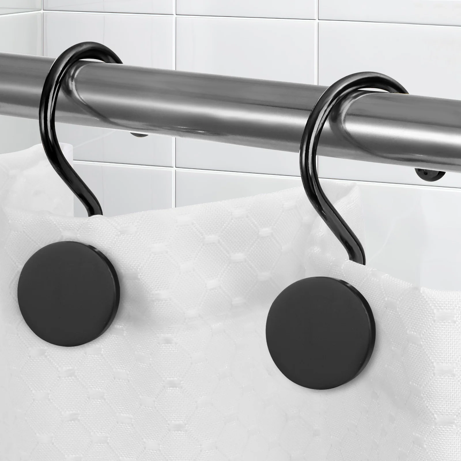 Крючки для занавесок для душа в ванной комнате - Фотография_2