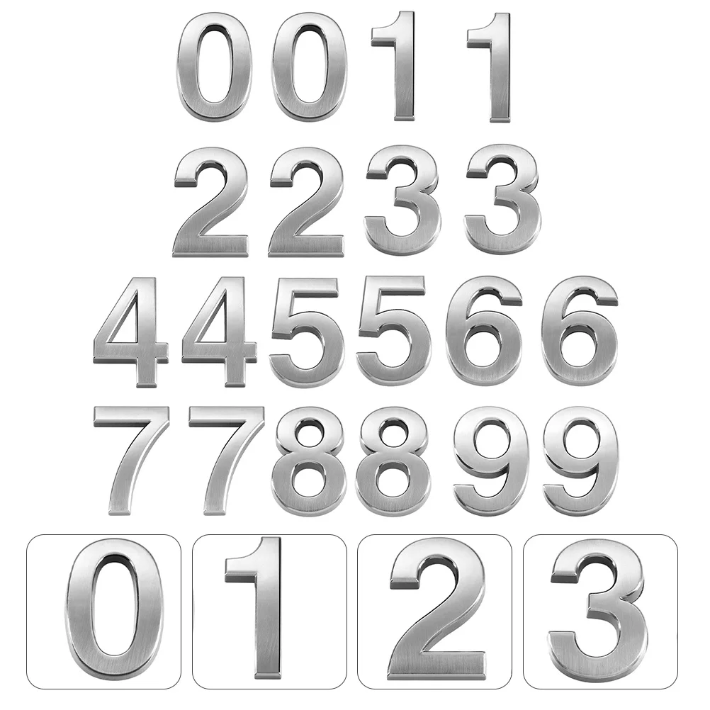 Цифровые дверные номера 3d самоклеящиеся цифры для комнаты - Фотография_2