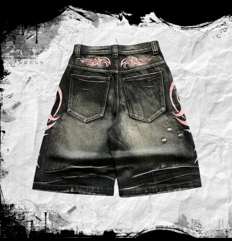 Y2k джинсовые брюки destroyed dark - Фотография_5