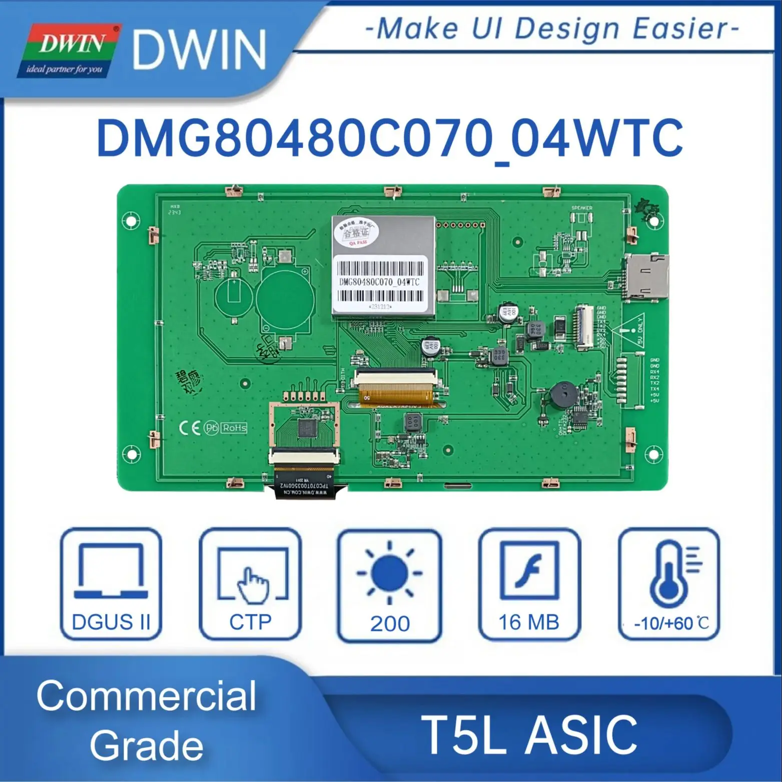 Dwin 7-дюймовый жк-модуль 800*480 - Фотография_2