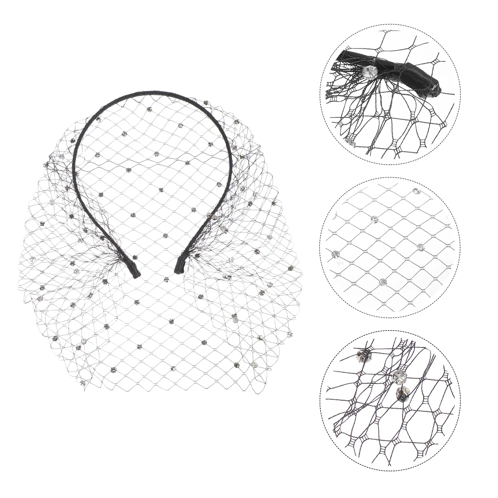 Сетчатая вуаль со стразами - Фотография_6