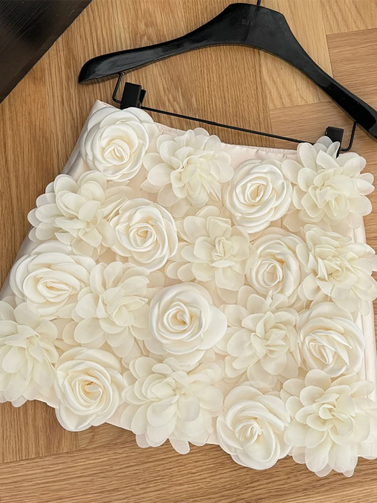 Женская абрикосовая юбка трапециевидной формы