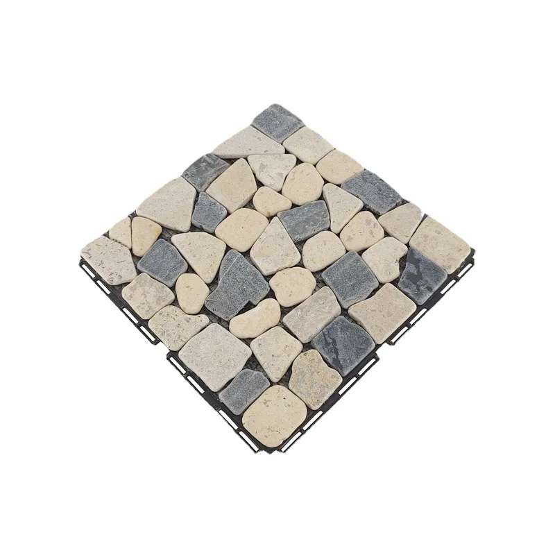 Interlocking pabble stone tiles/garden