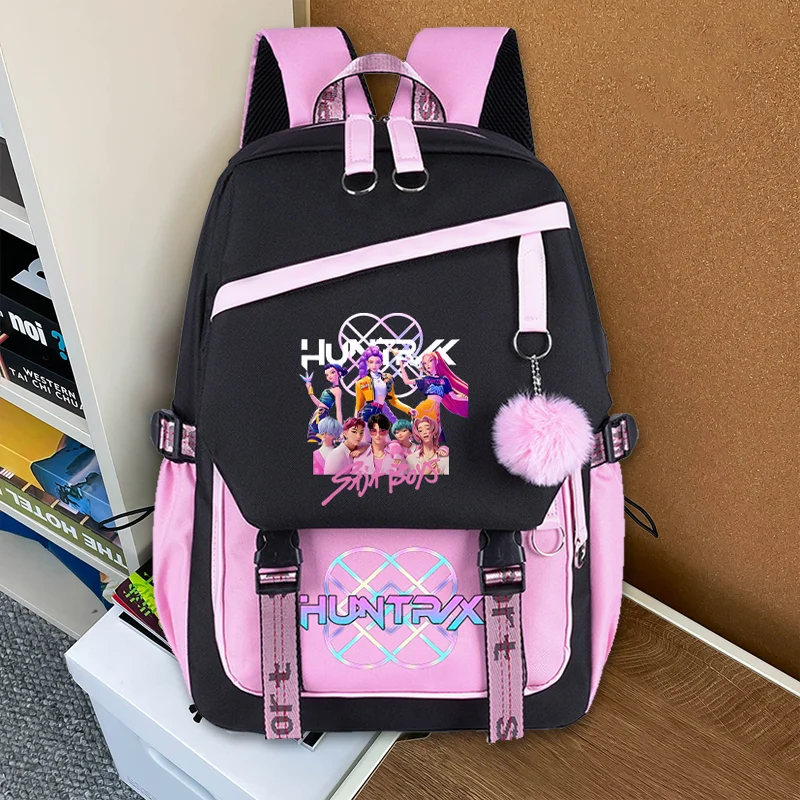 Kpop demon hunters школьный рюкзак с зарядкой через usb