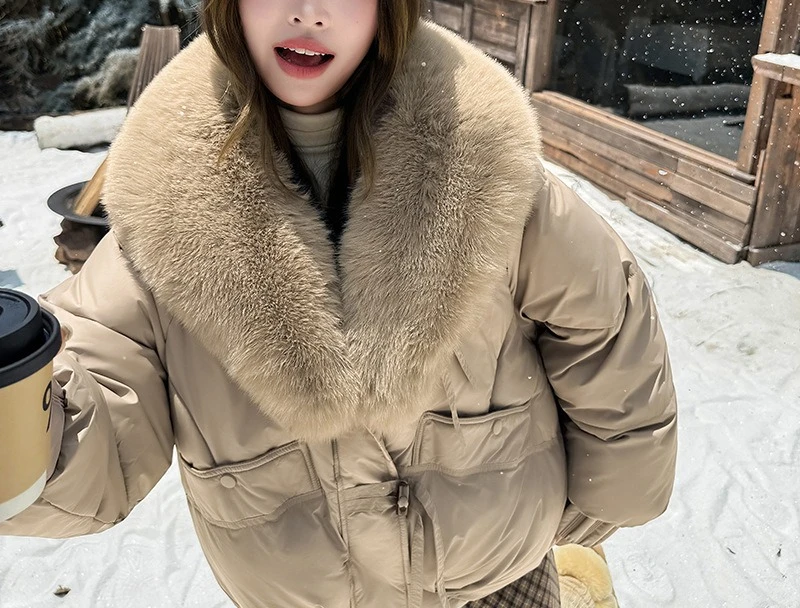 Женское пуховое хлопковое стеганое пальто - Фотография_4