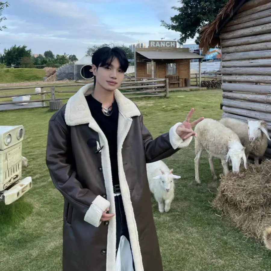 Новый тренд, теплый длинный плащ - Фотография_3