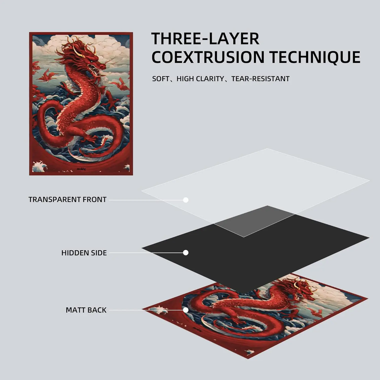 Защитные рукава с красочным принтом дракона - Фотография_4