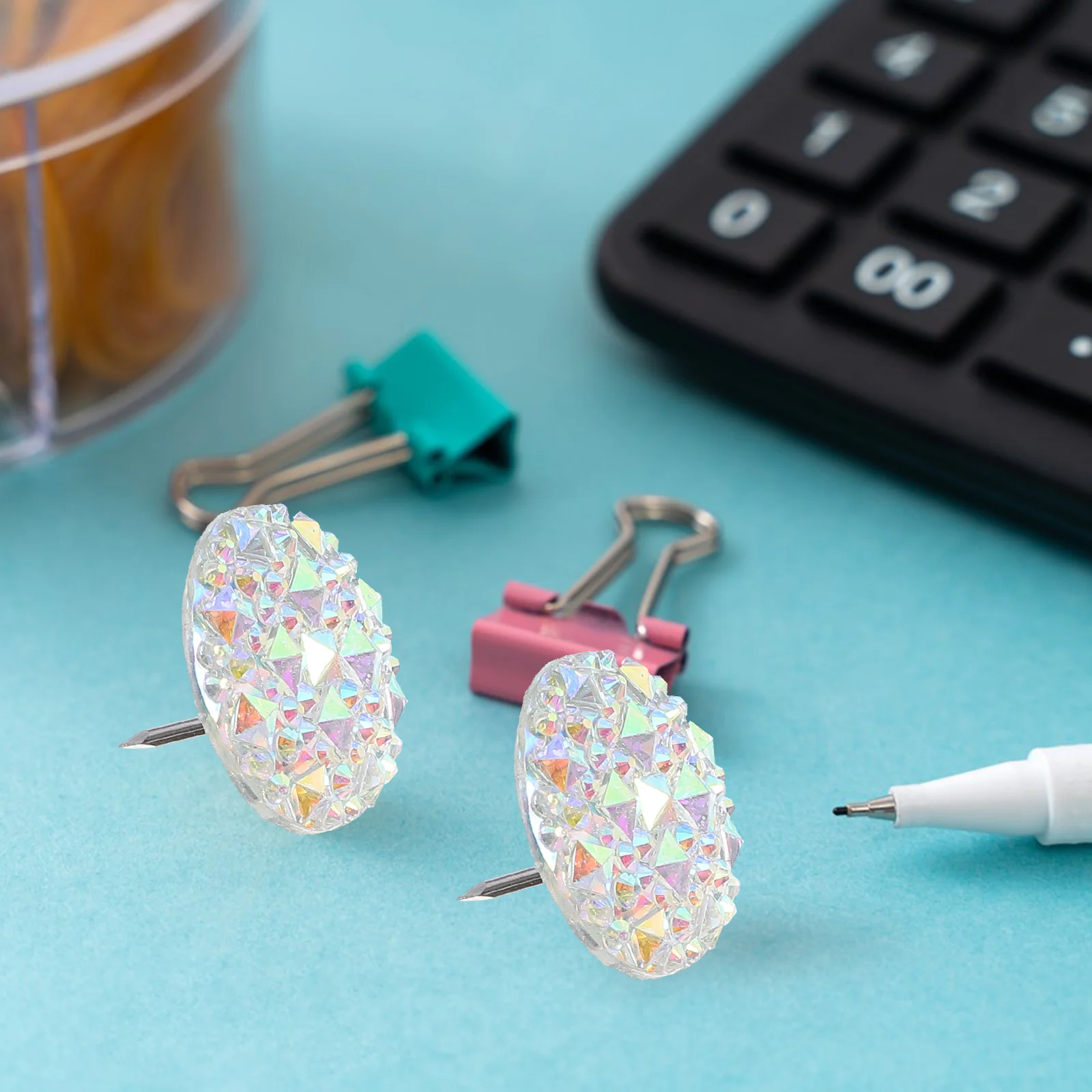 Канцелярские кнопки со стразами - Фотография_2