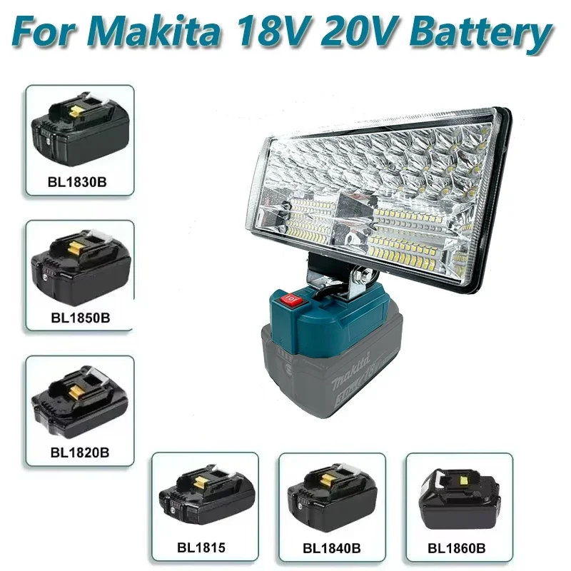 Портативный беспроводной фонарик 3/5/8 дюймов для makita18v bl1430bl1830 - Фотография_4