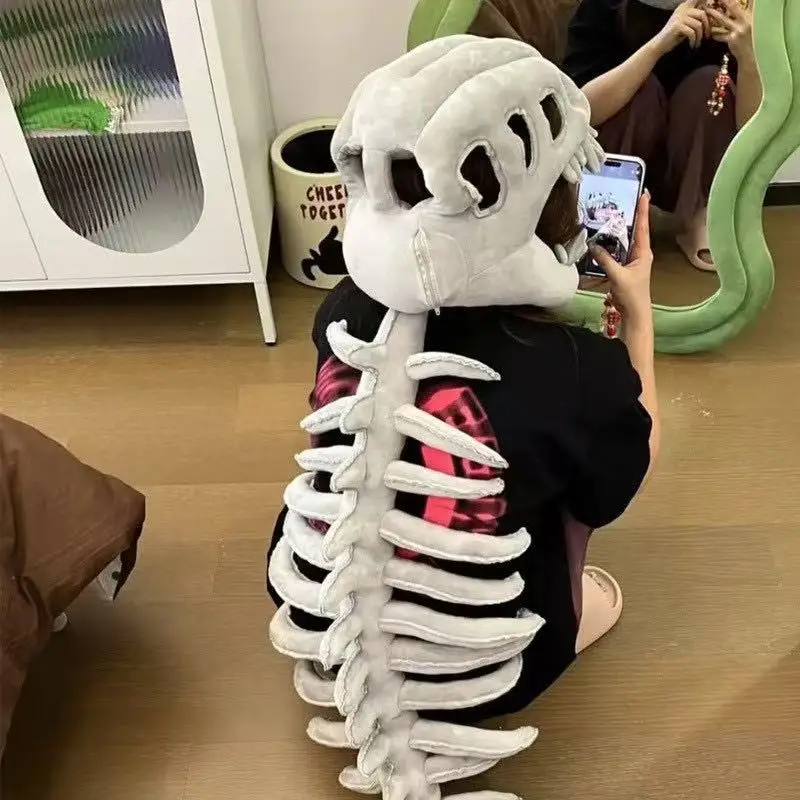 115 см носимый головной убор со скелетом динозавра для косплея - Фотография_3