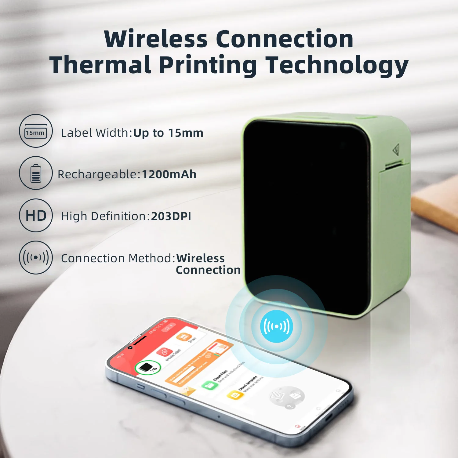 Marklife p15 мини портативный термопринтер - Фотография_2