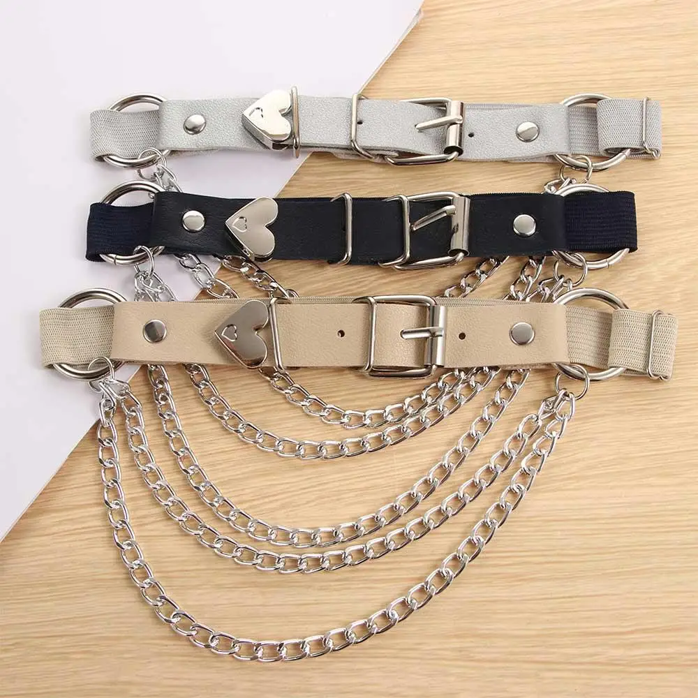Harajuku регулируемый ремень для ног в стиле панк-цепочка - Фотография_6