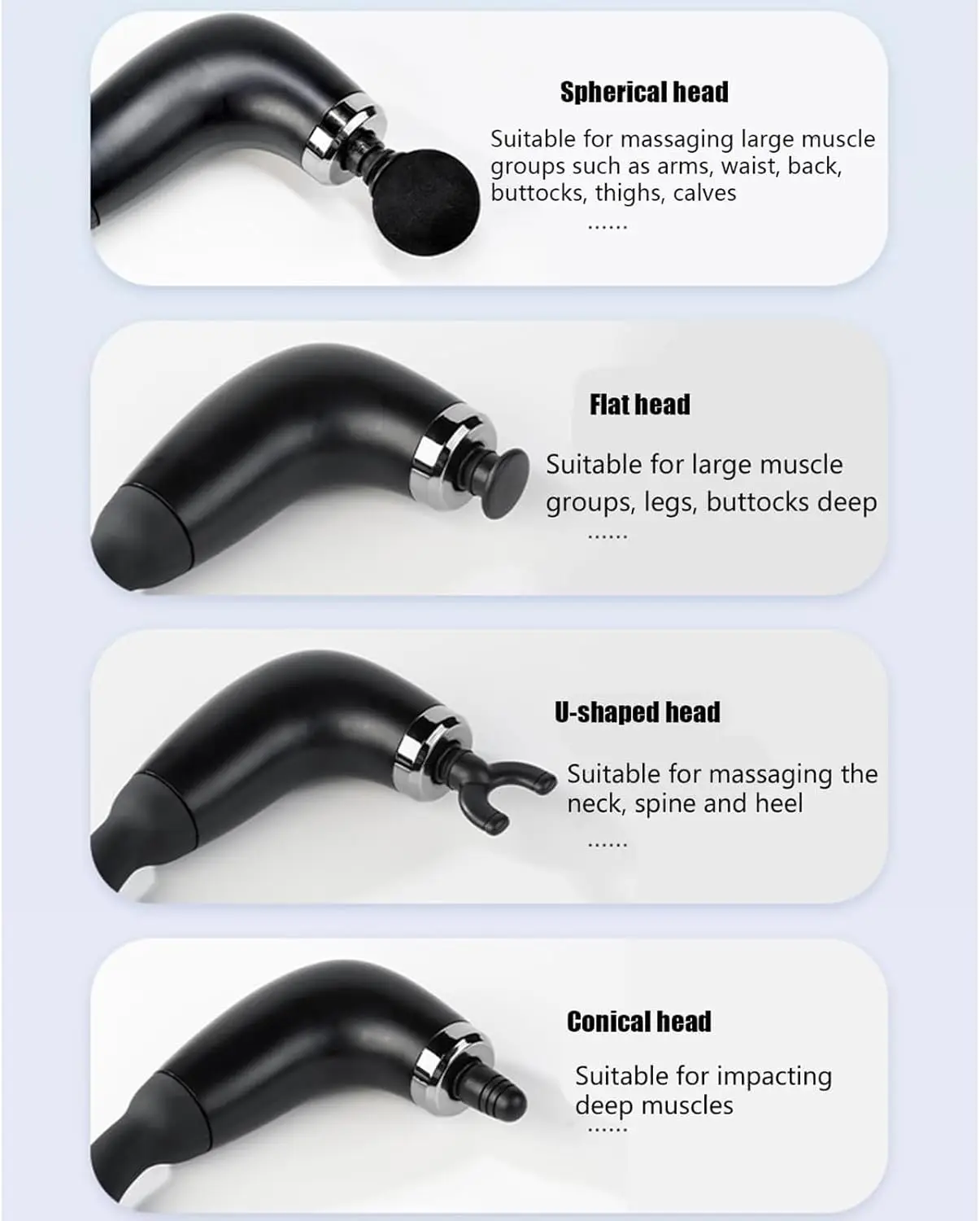 Массажный пистолет rocuma для глубоких тканей с удлиненной ручкой - Фотография_2