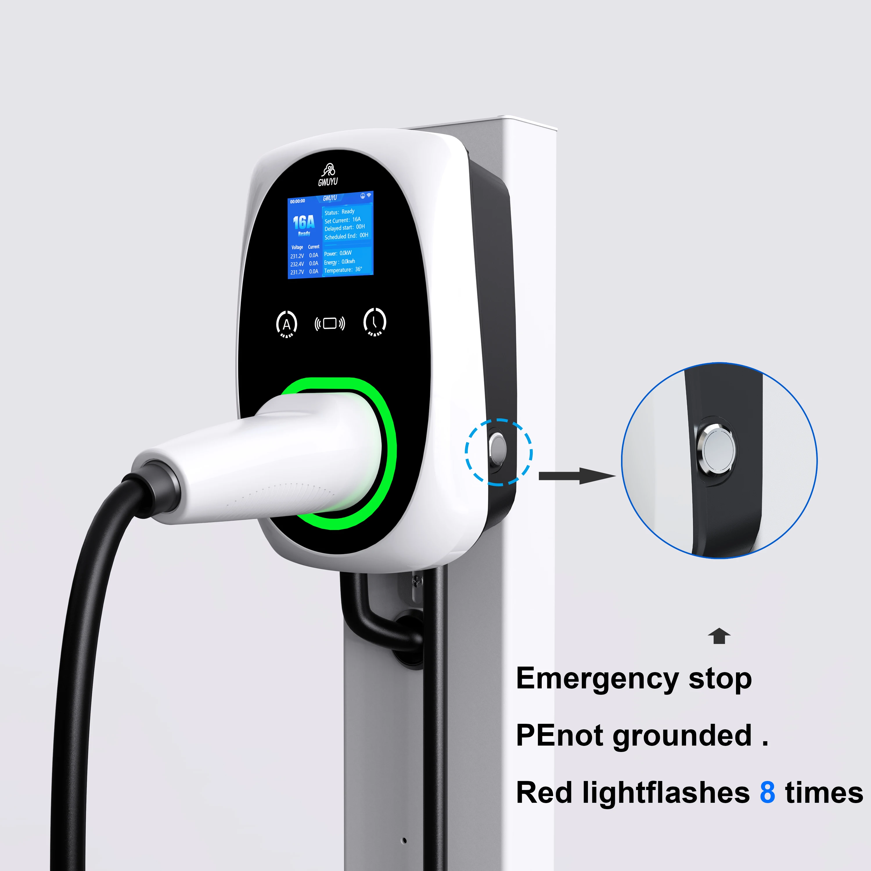 Gwuyu новое зарядное устройство для электромобилей 32a 7 - Фотография_2